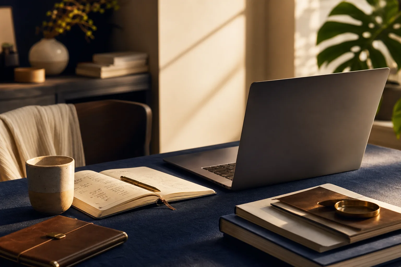 Workspace twórcy cyfrowego ilustrujący temat: ai w edukacji