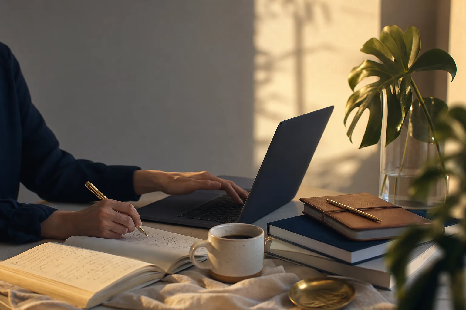 Workspace twórcy cyfrowego ilustrujący temat: chatgpt zdjęcia