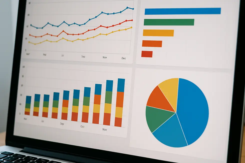 Dashboard przedstawiający źródła ruchu internetowego jako kluczowy wskaźnik KPI.