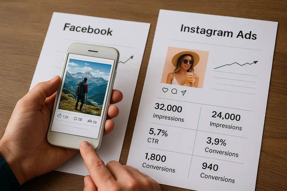 Różnorodność użytkowników Facebooka i Instagrama przedstawiona w formie graficznej.