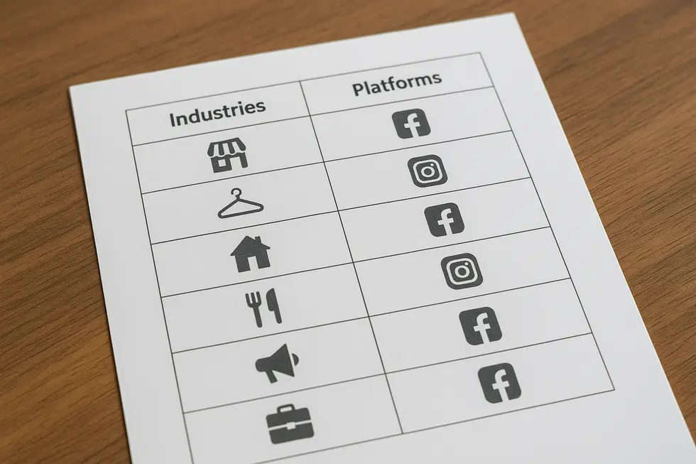 Różnorodność użytkowników Facebooka i Instagrama przedstawiona w formie graficznej.