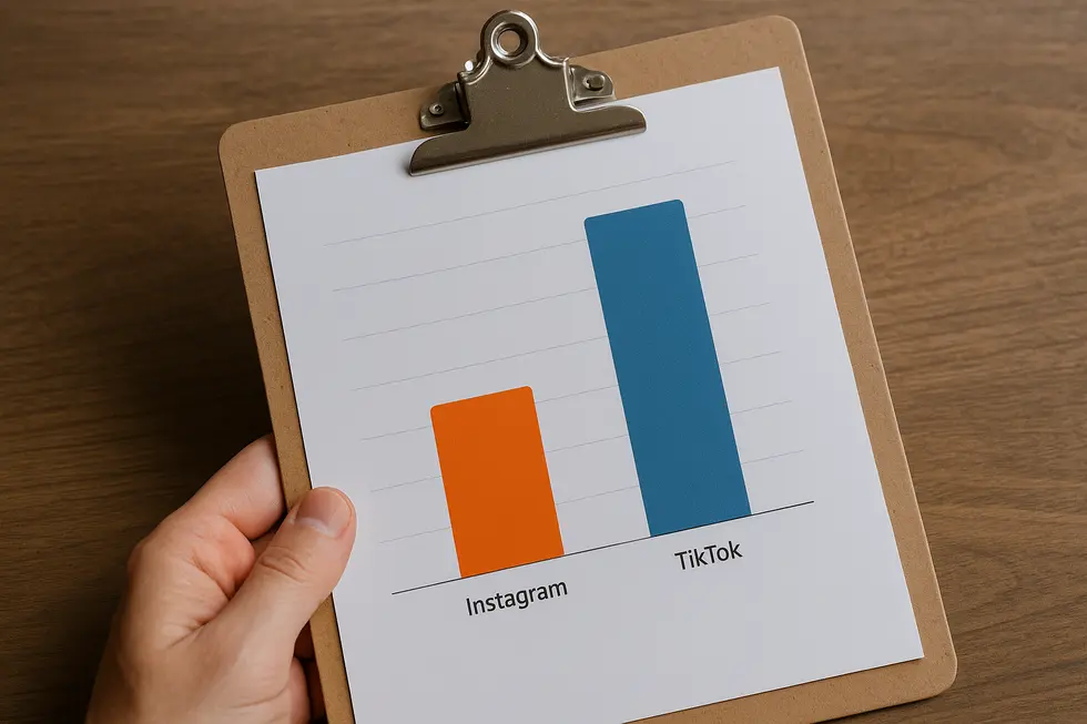 Zestawienie demografii użytkowników TikTok i Instagram w 2025 roku.