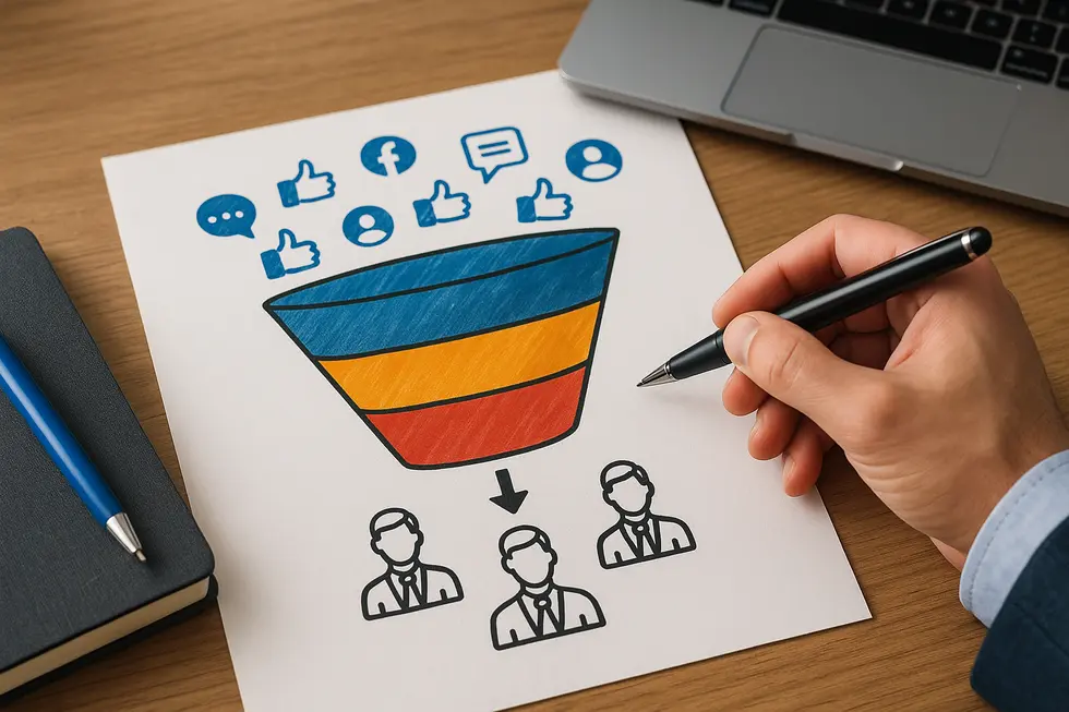 Illustration depicting effective targeting strategies in Facebook Ads for B2B marketing.