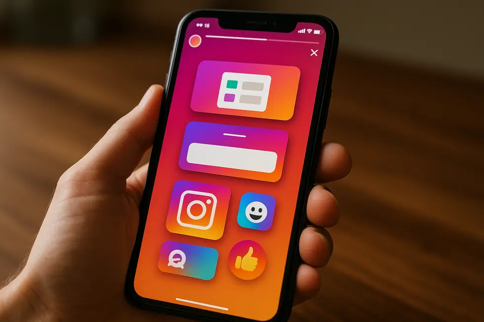 Interaktywne elementy Stories angażujące użytkowników na Instagramie.