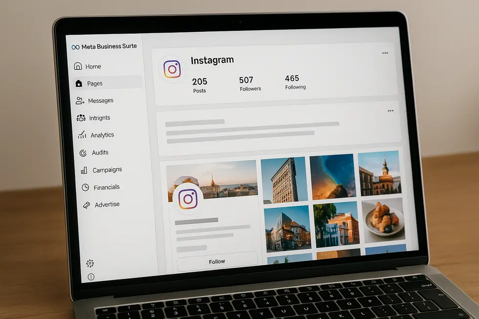 Proces zakładania konta Instagram dla biznesu.