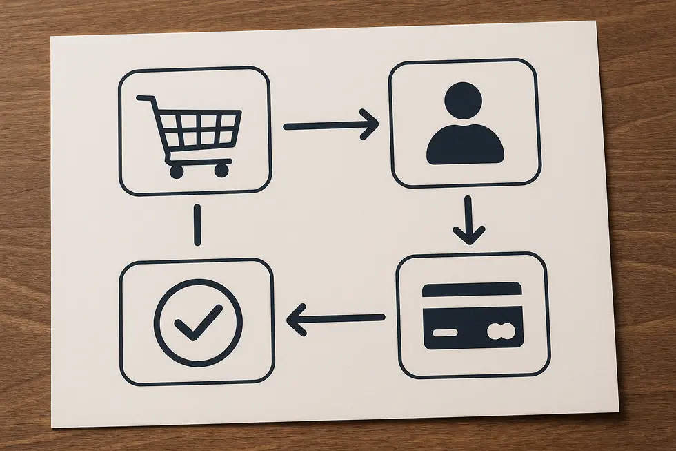 Etapy lejka sprzedażowego w e-commerce: od świadomości do zakupu.