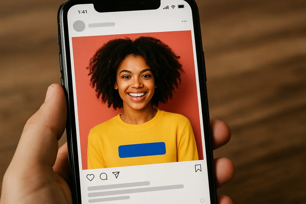 Przykład dobrze zoptymalizowanej reklamy wizualnej na Facebook i Instagram.