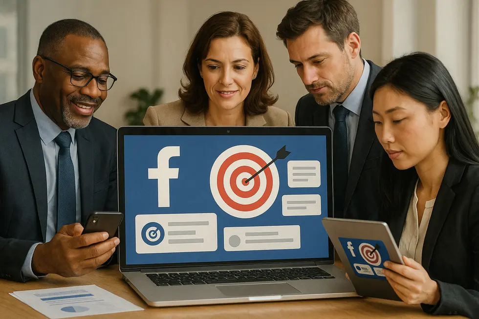 Illustration depicting effective targeting strategies in Facebook Ads for B2B marketing.