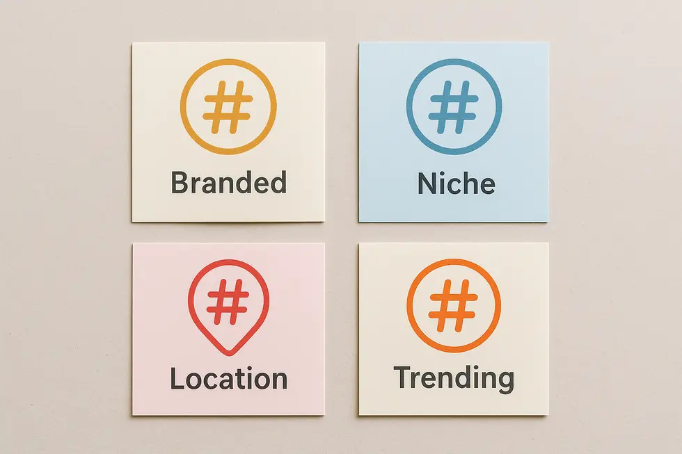 Rodzaje hashtagów na Instagramie i ich zastosowanie.
